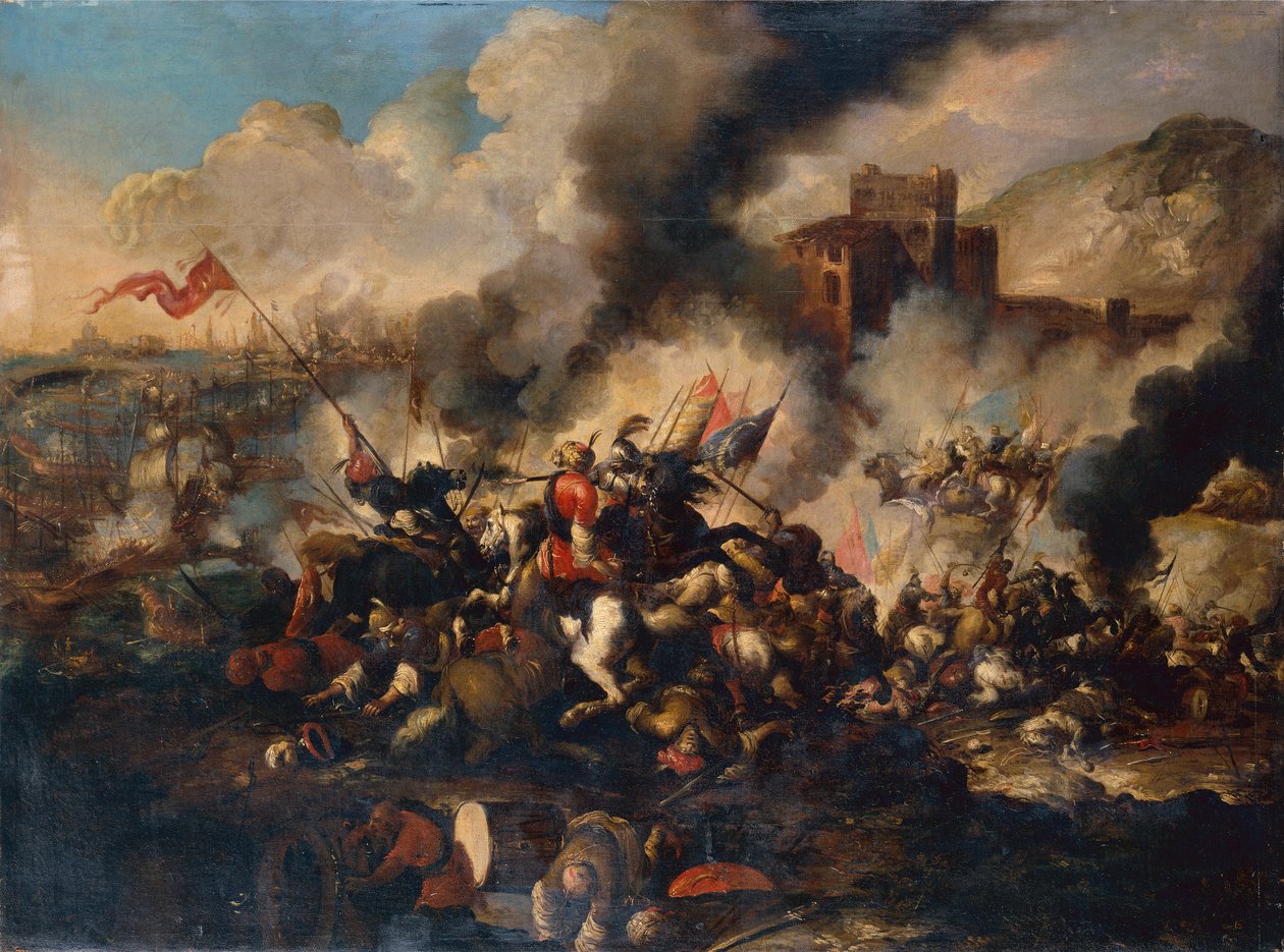 A Crusader Battle by Antonio Calza: Premium art reproduction