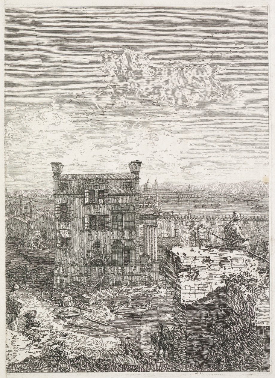 Views: A House Surrounded by Six Columns, 1735-1746 by Giovanni Antonio Canal