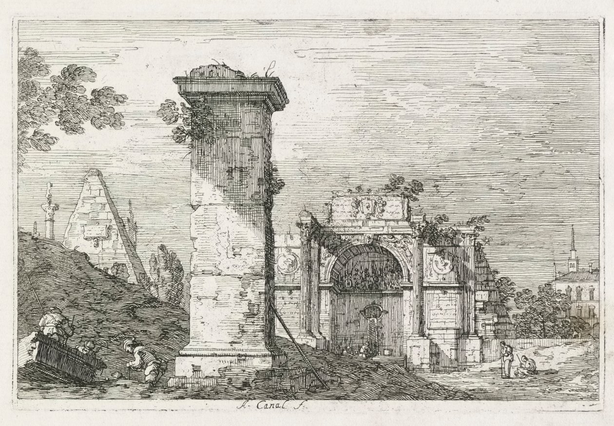 Views: Le Pilier isolé by Antonio Canaletto