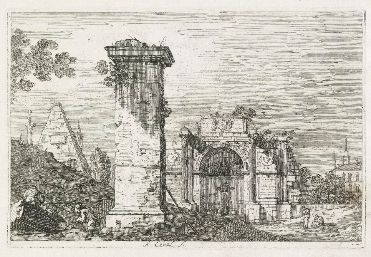 Views: Le Pilier isolé by Giovanni Antonio Canal