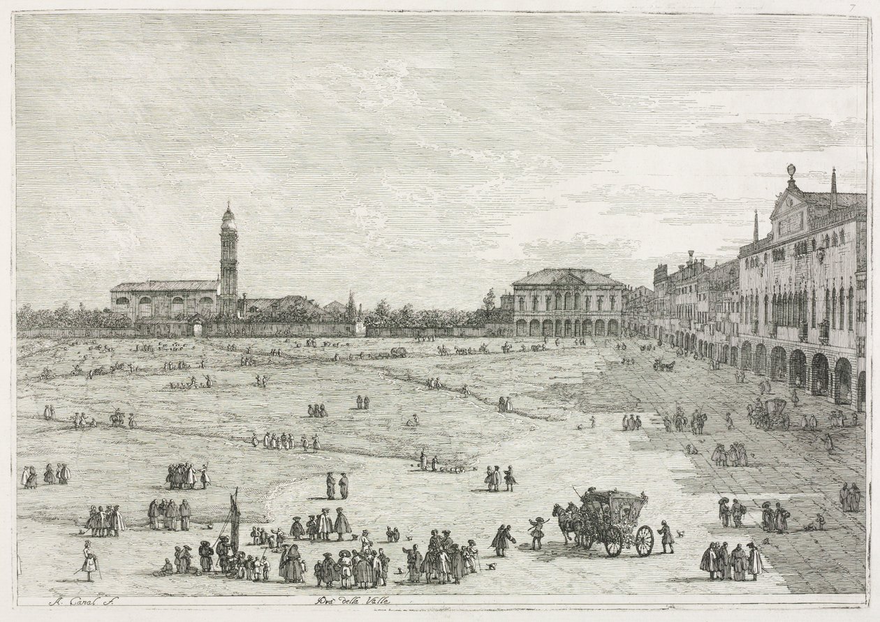 Views: Prà della Valle, Padua by Giovanni Antonio Canal