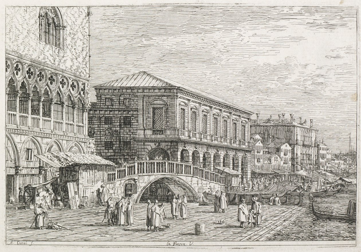 Views: The Prison, Venice by Giovanni Antonio Canal