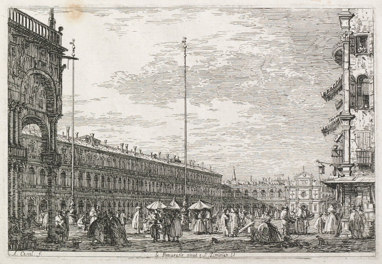 Views: The Procurators Palace and the Church of St. Geminien, Venice