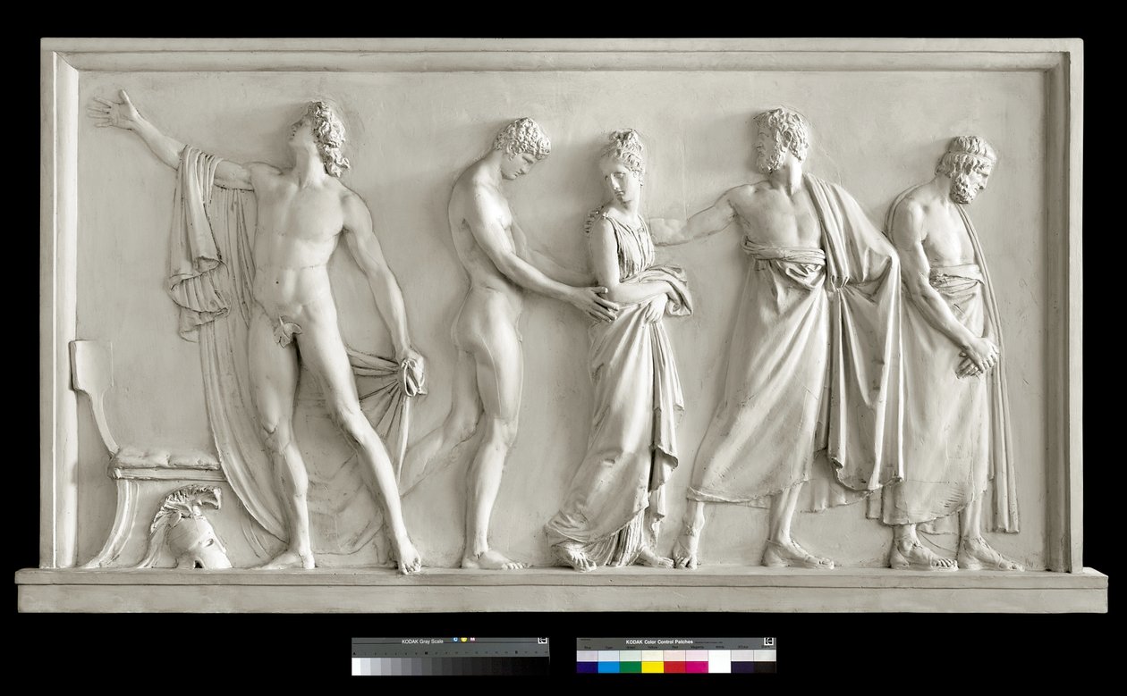 Achilles delivering Briseis to Agamemnon’s Heralds by Antonio Canova