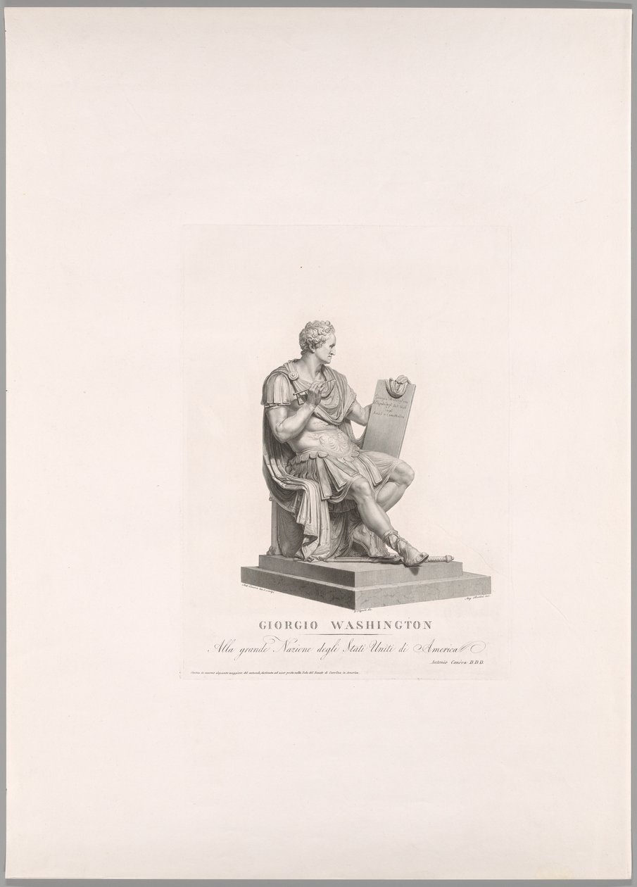 George Washington, Front View, from Oeuvre de Canova by Antonio Canova