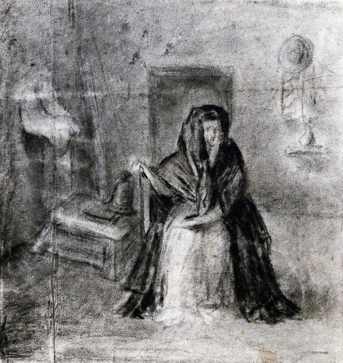 Seated Woman, by Antonio Canova (1757-1822), Drawing by Antonio Canova