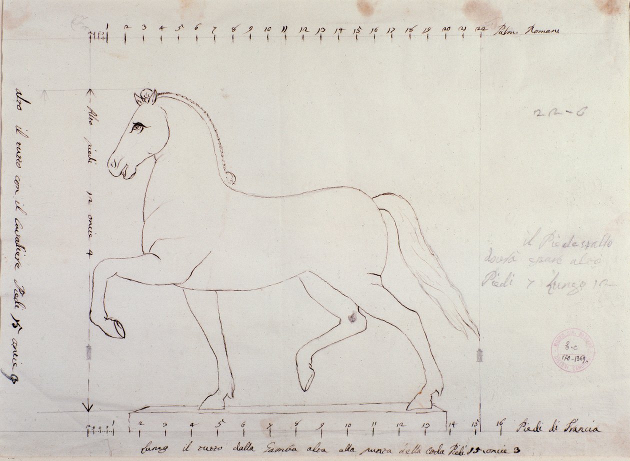 Study for a horse for an equestrian monument by Antonio Canova