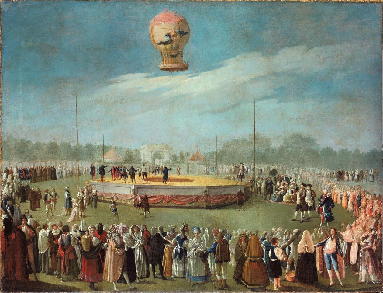 Ascent of a Balloon in the Presence of King Charles IV and His Court by Antonio Carnicero