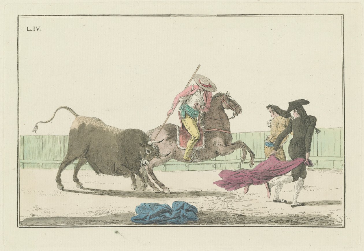 Plate IV, from the series Collection of the Main Actions in a Bullfight by Antonio Carnicero
