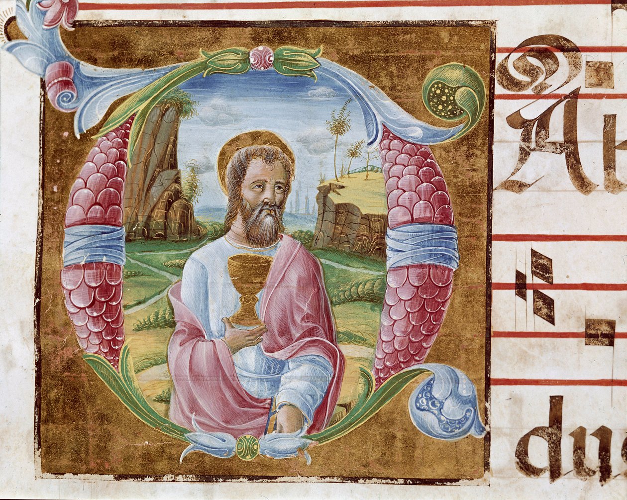 Saint John the Evangelist (detail) by Antonio Cicognara
