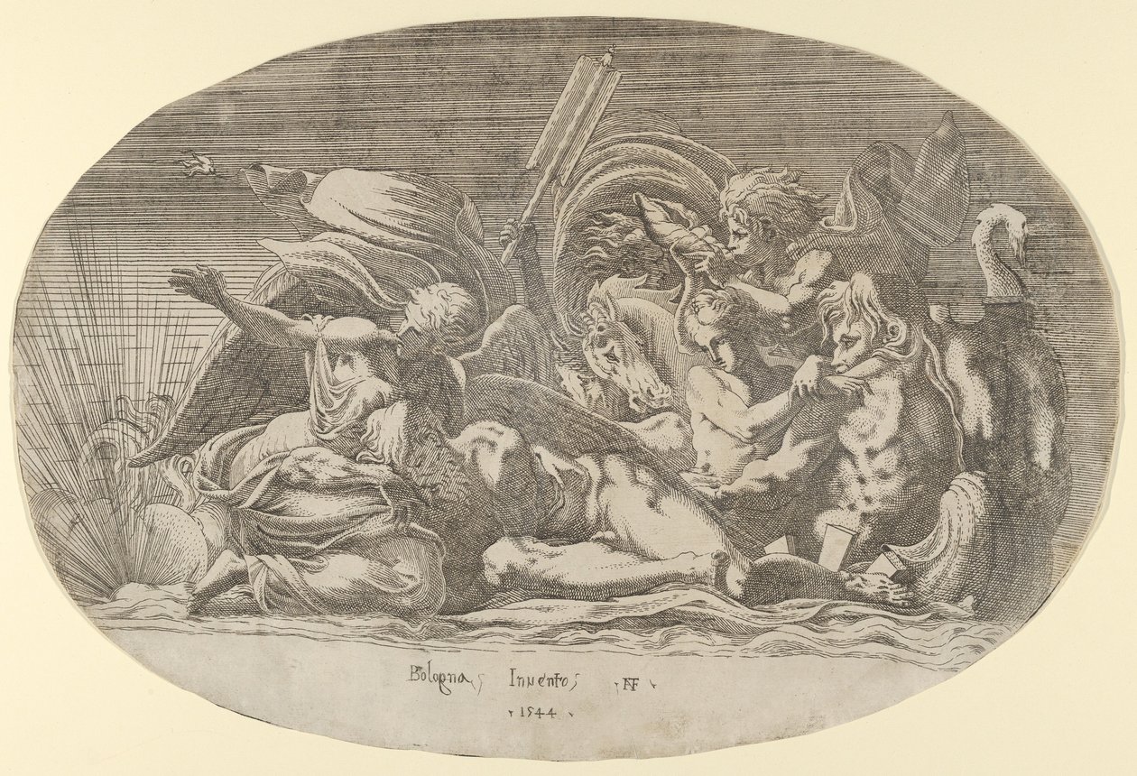 Iris, Neptune, and Sleep, 1544 by Antonio Fantuzzi