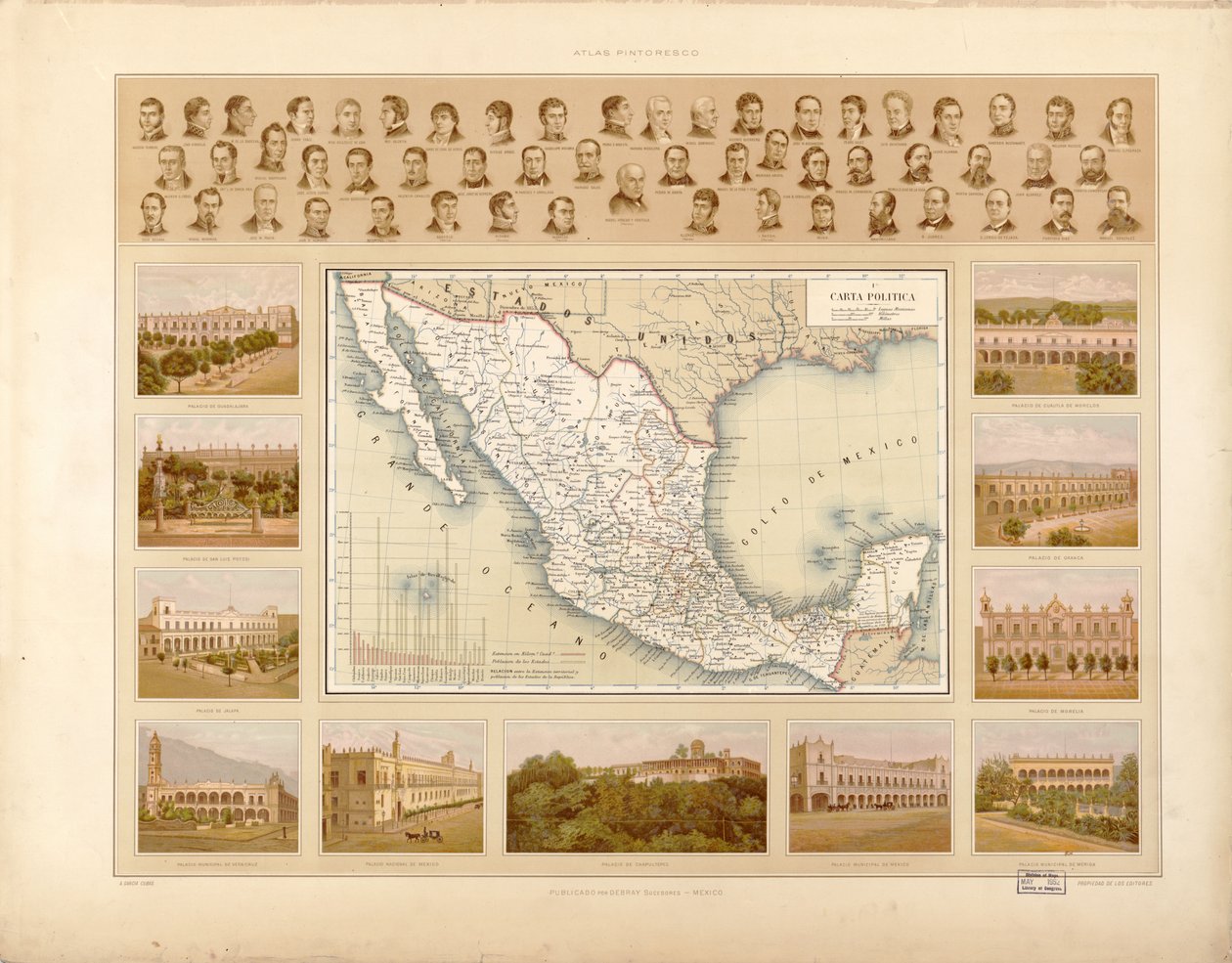 Picturesque and Historical Atlas of the United Mexican States by Antonio García Cubas