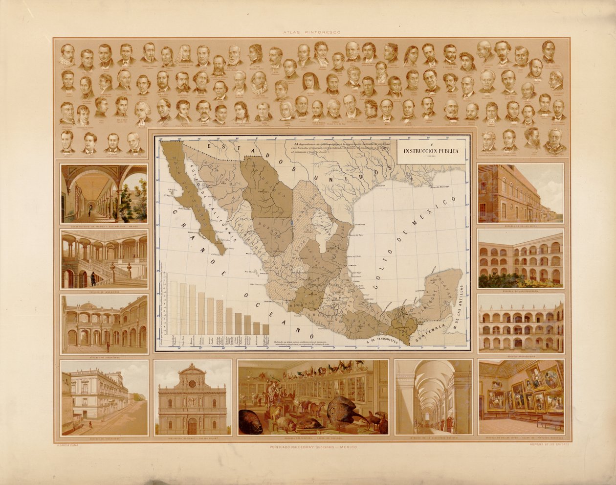 Picturesque and Historical Atlas of the United Mexican States by Antonio García Cubas