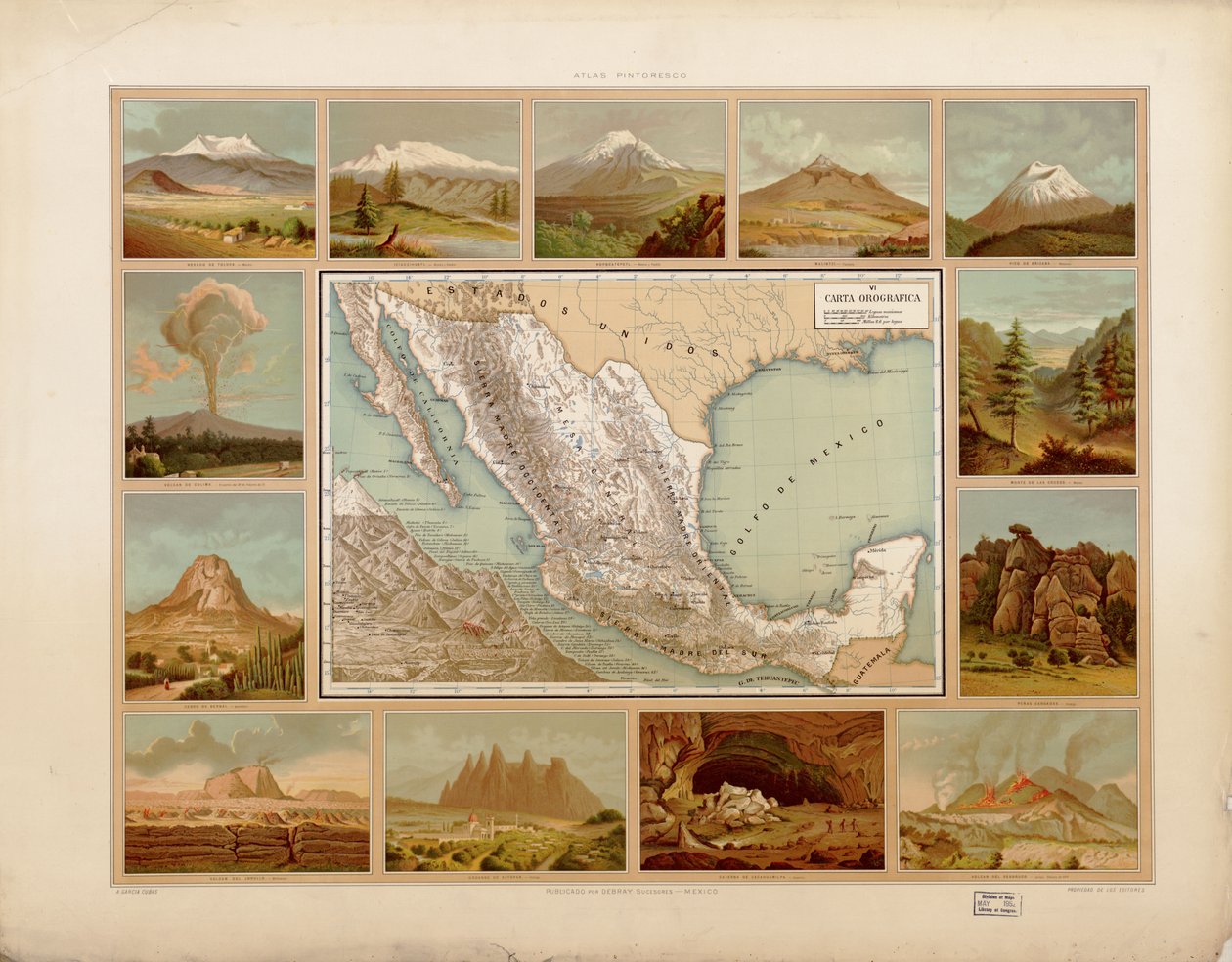Picturesque and Historical Atlas of the United Mexican States by Antonio García Cubas