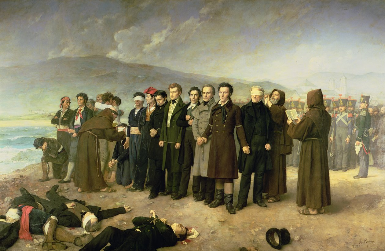 Execution of Jose Maria de Torrijos y Uriarte (1791-1831) and his Companions in 1831 by Antonio Gisbert