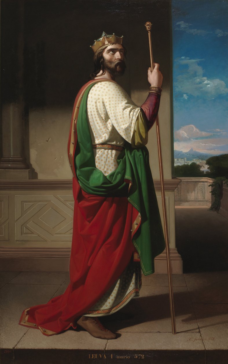 Portrait of Visigothic King of Hispania Liuva by Antonio Gisbert