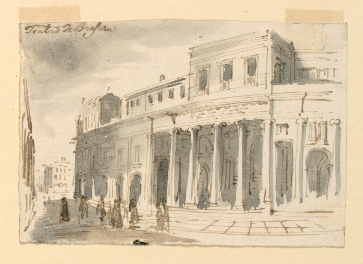 Exterior, Theatre at Brescia by Antonio Giuseppe Basoli