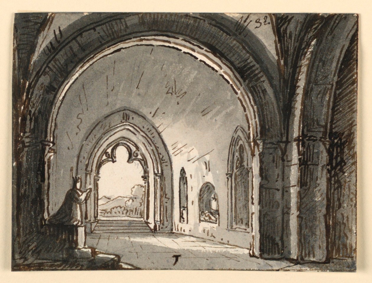 Interior of Church Near Faenza by Antonio Giuseppe Basoli