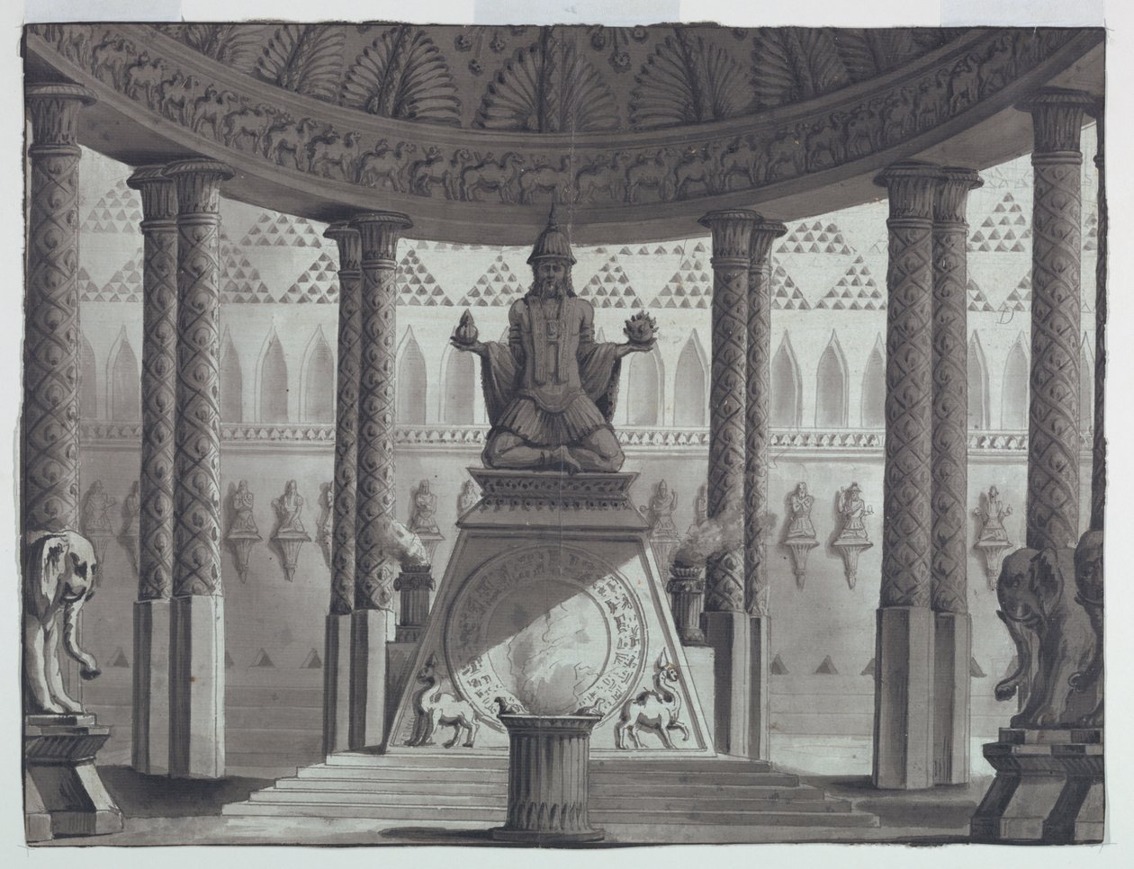 Stage Design, Oriental Temple by Antonio Giuseppe Basoli
