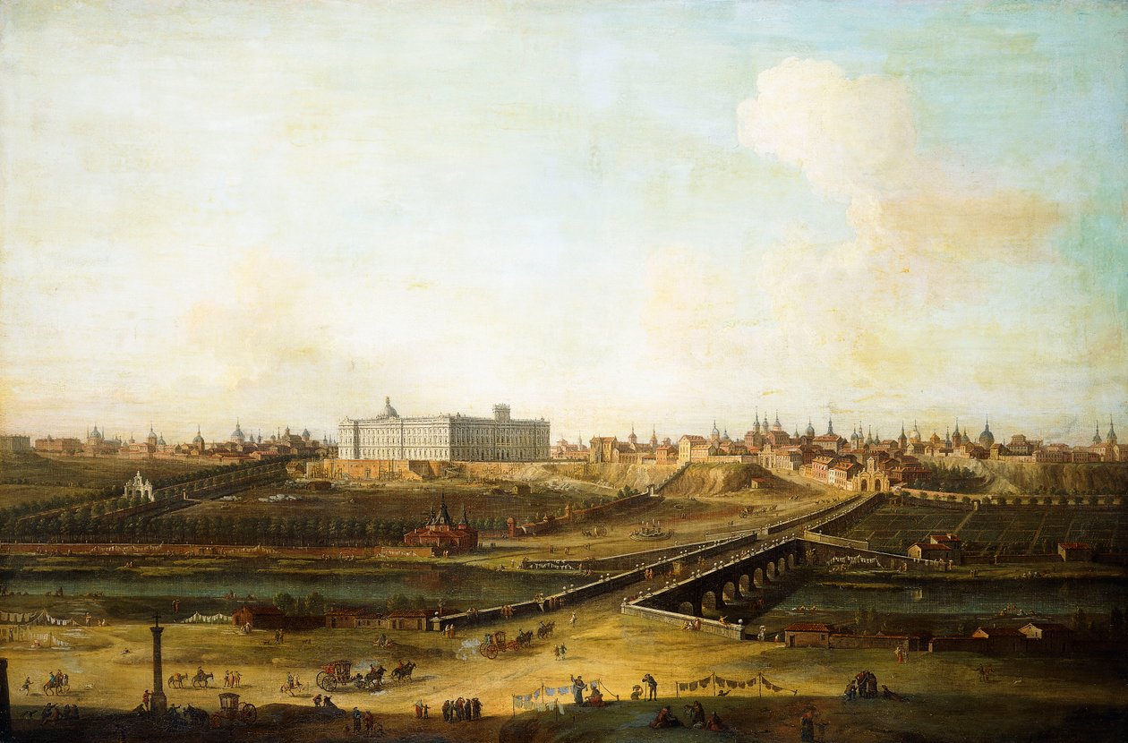 Madrid and the Palacio Real from the West Bank of the Manzanares, 1752-53 by Antonio Joli