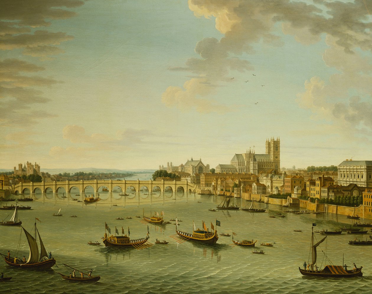 The Thames from the Terrace of Somerset House Looking Towards Westminster by Antonio Joli