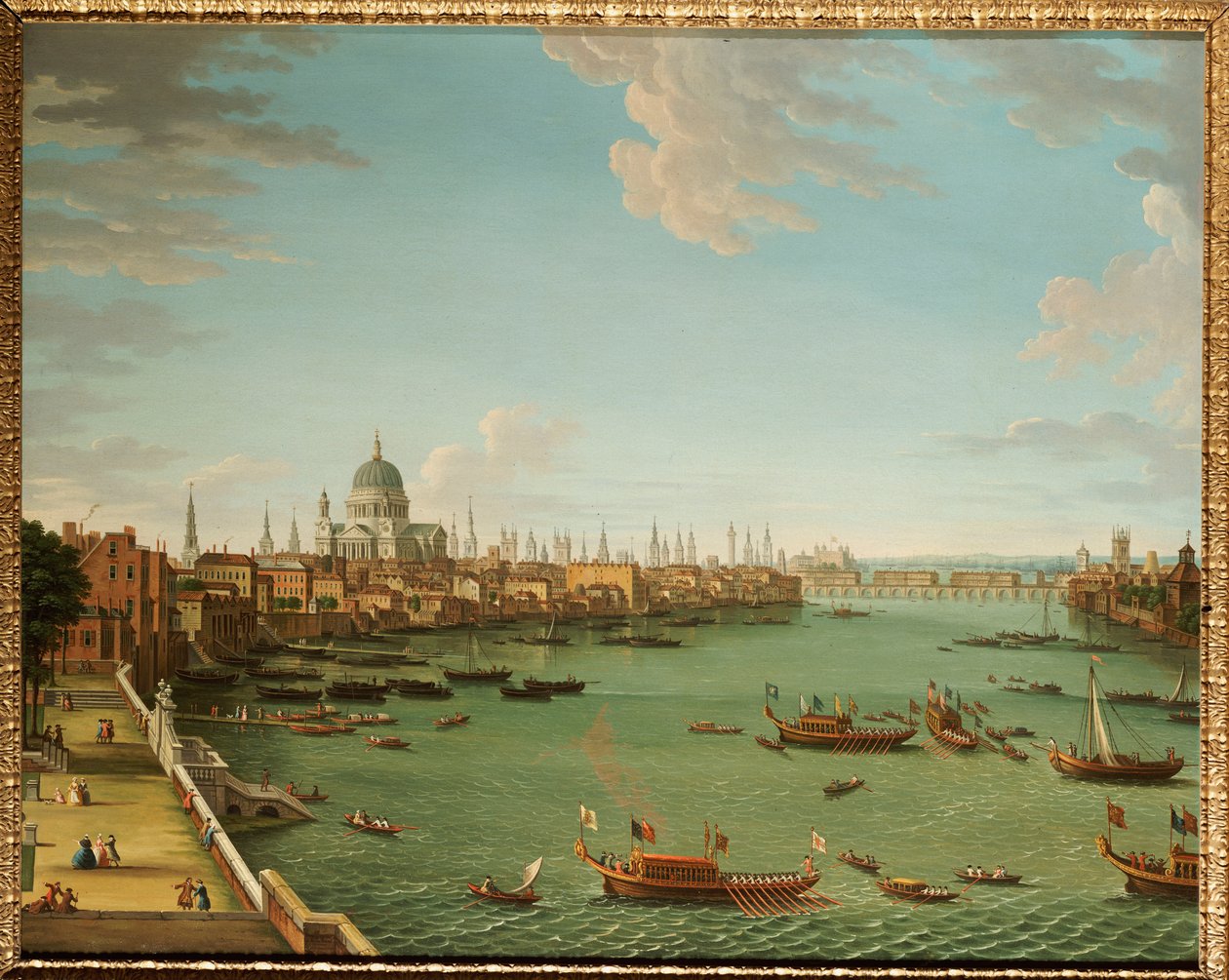 The Thames from the Terrace of Somerset House, Looking Towards the City by Antonio Joli