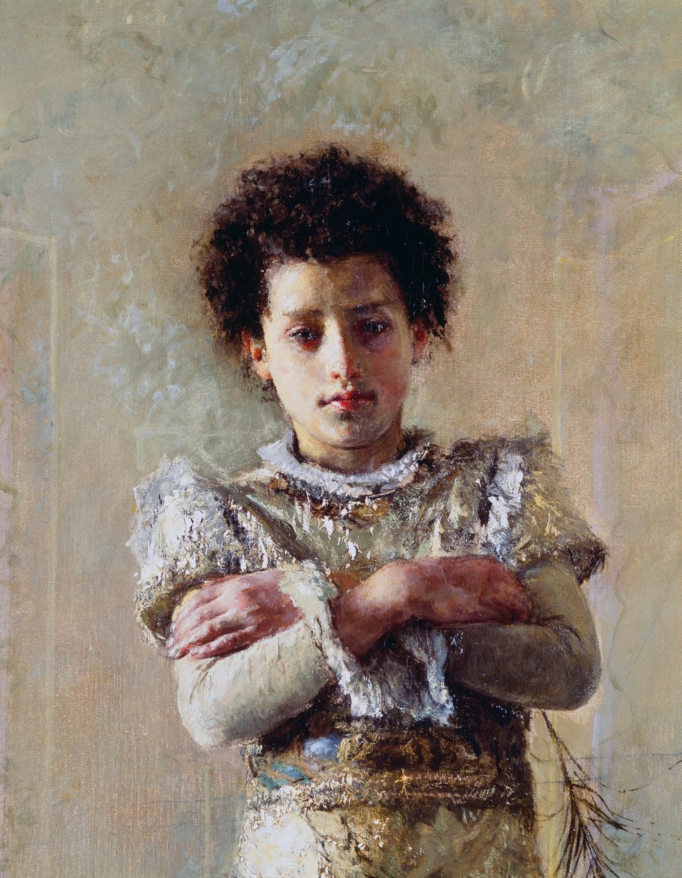Acrobat (detail), by Antonio Mancini by Antonio Mancini