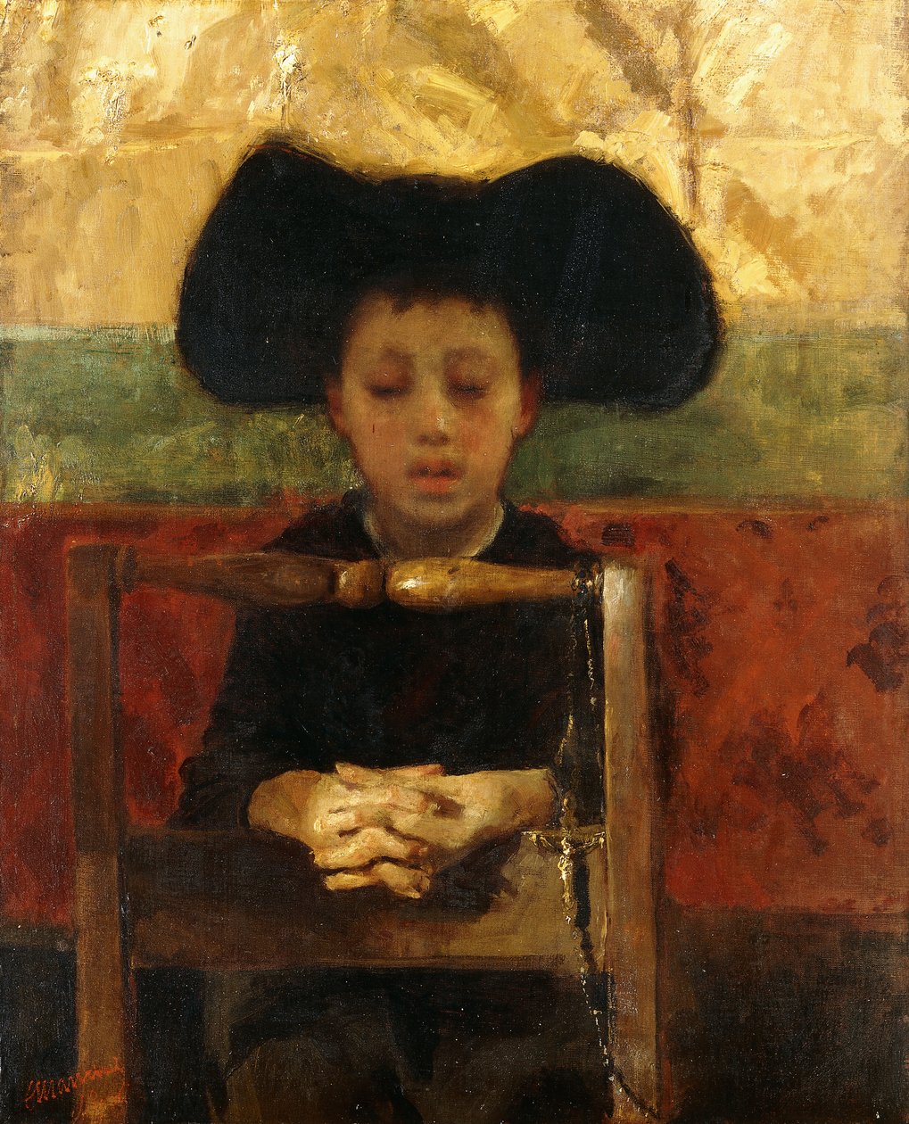 Altar Boy Praying by Antonio Mancini