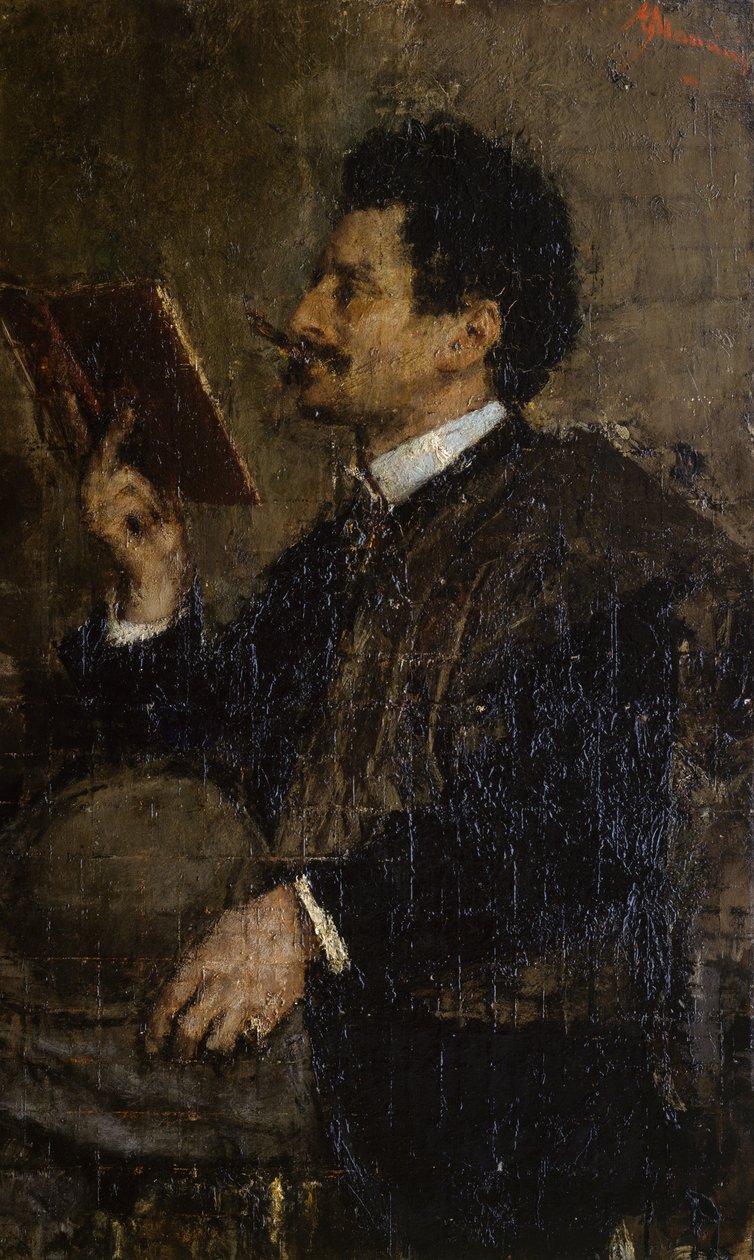 Portrait of Critic Saverio Kambo by Antonio Mancini