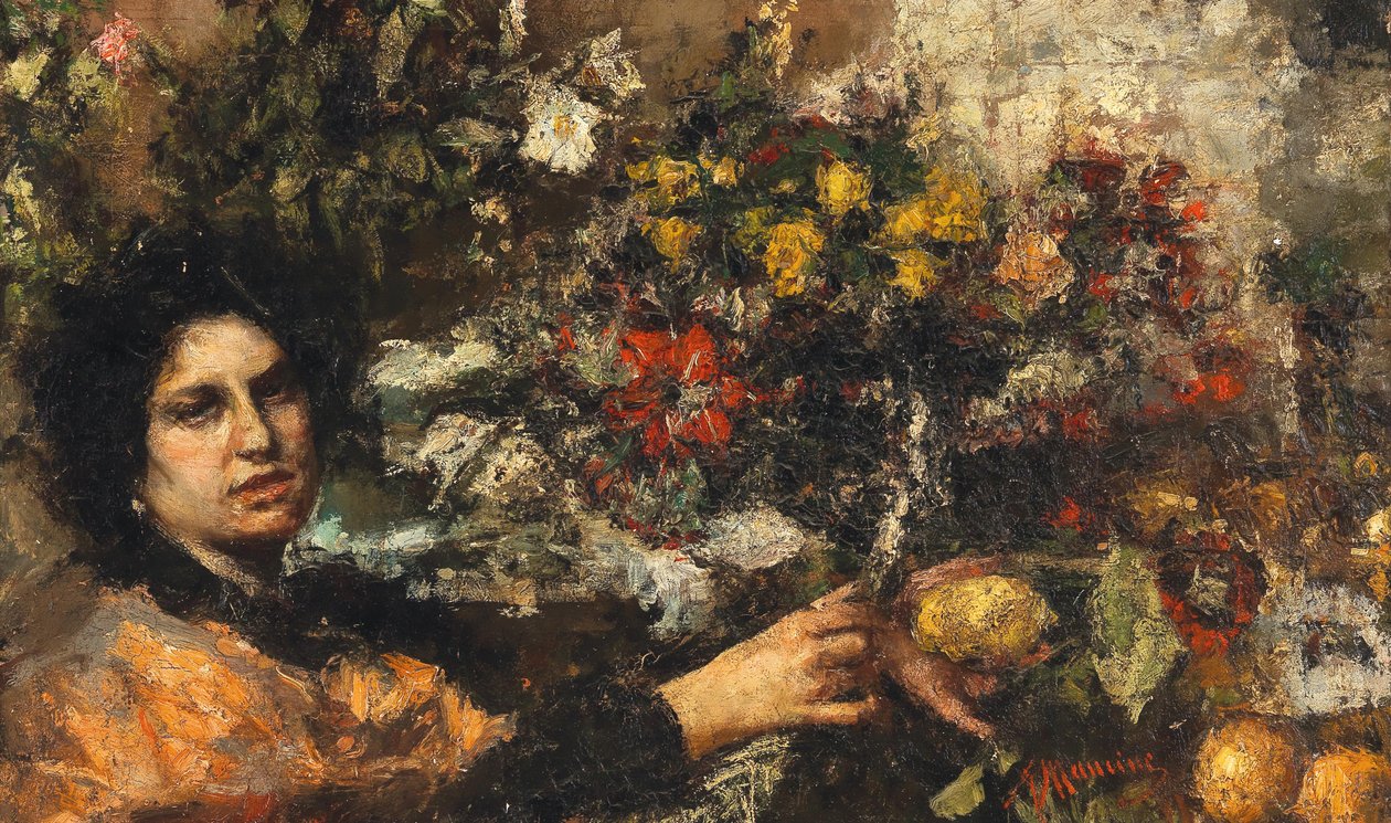 The Flower Seller by Antonio Mancini