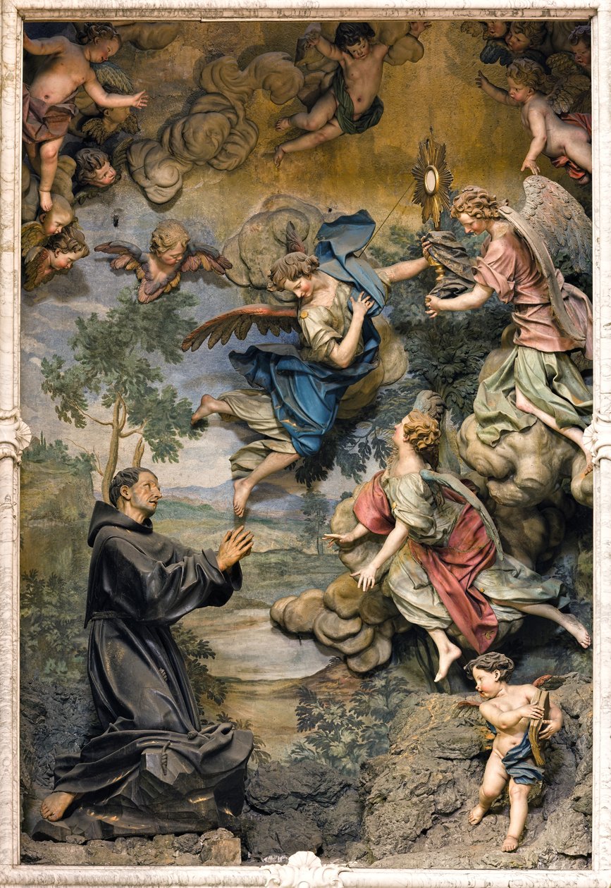 San Pasquale Baylon in adoration by Antonio Maria Maragliano