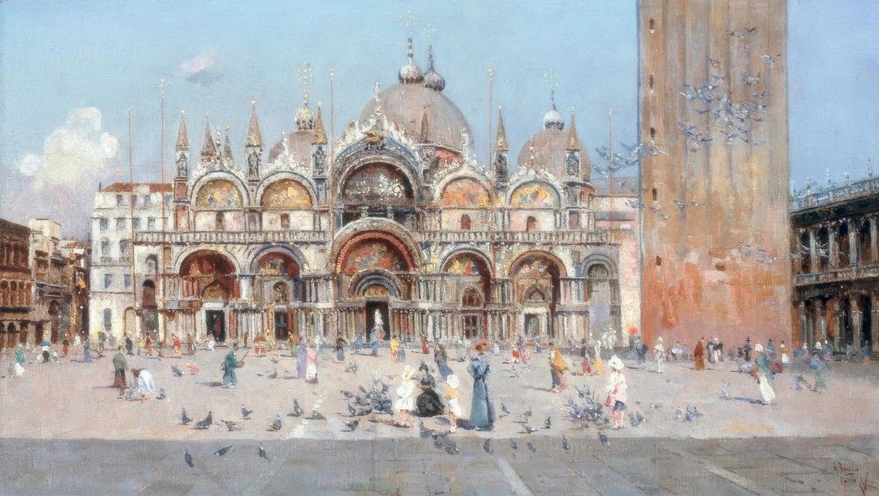 Piazza San Marco in Venice by Antonio Maria de Reyna Manescau