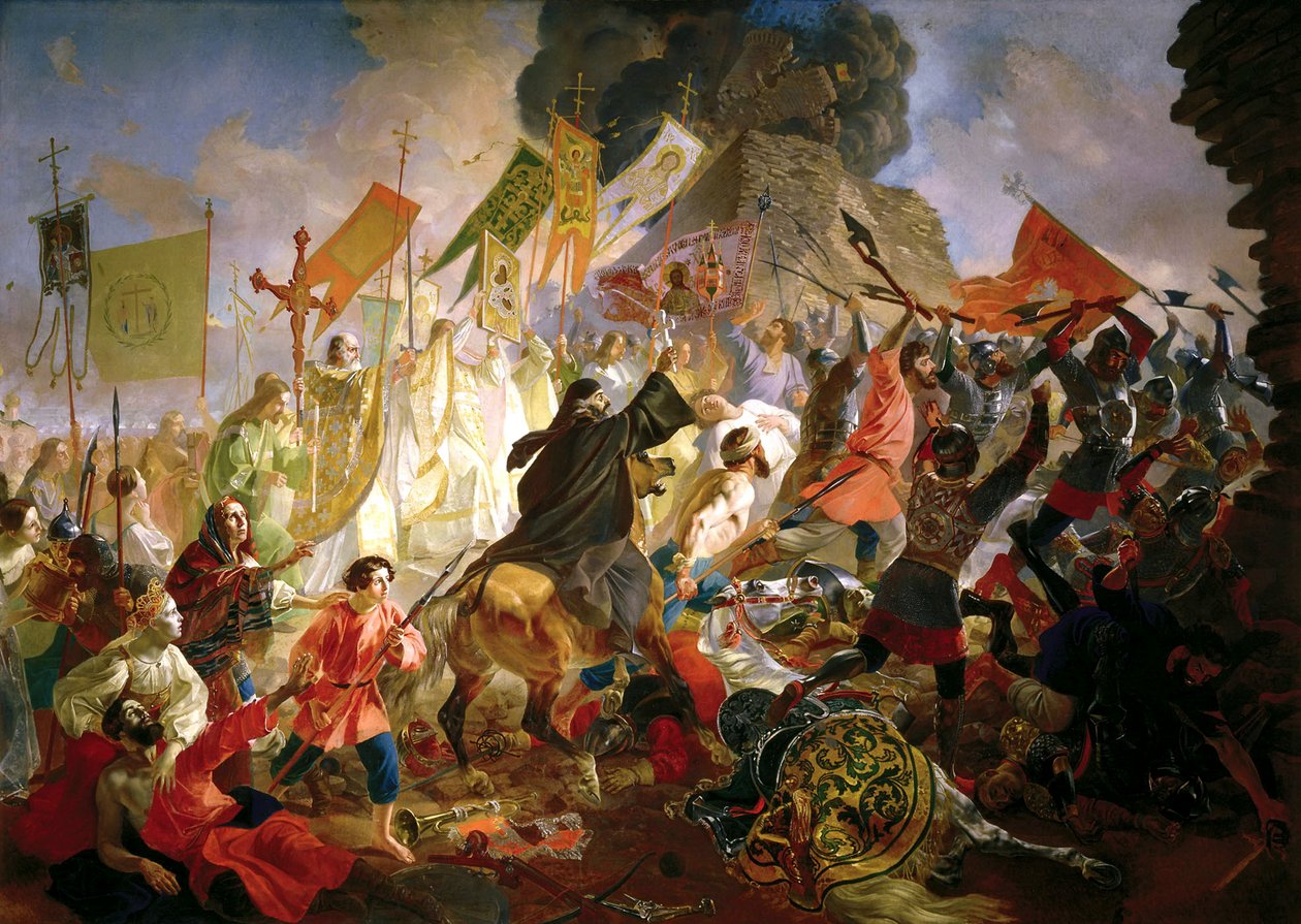 The Siege of Pskov by Stephen Báthory in 1581, 1839-1843 by Antonio Molinari