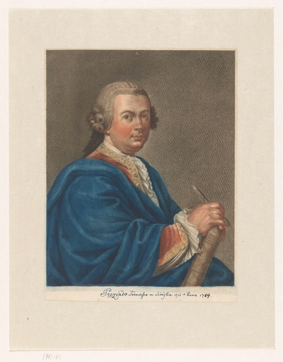 Portrait of Artist Francisco Preciado de la Vega (Portraits of Artists) by Antonio Pazzi