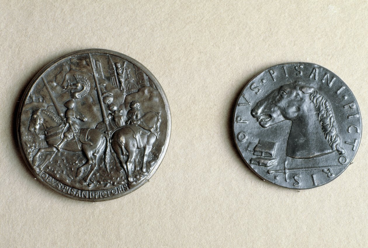 Medal of Francesco Sforza, Lord of Cremona, on Horseback by Antonio Pisanello