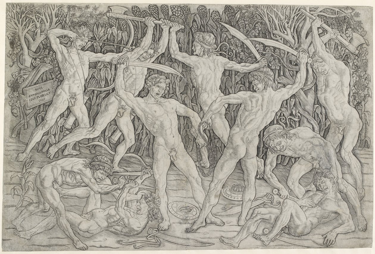 Battle of Nude Men by Antonio Pollaiuolo