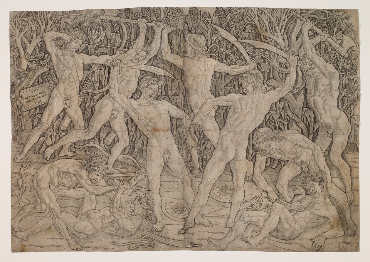 Battle of the Nudes by Antonio Pollaiuolo