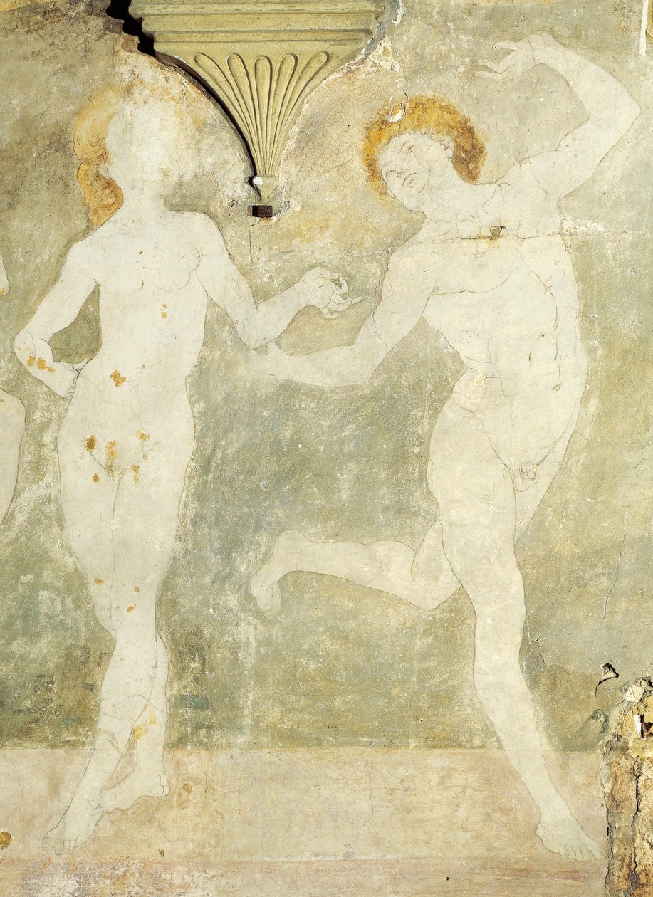 Nude Dancing (detail) by Antonio Pollaiuolo