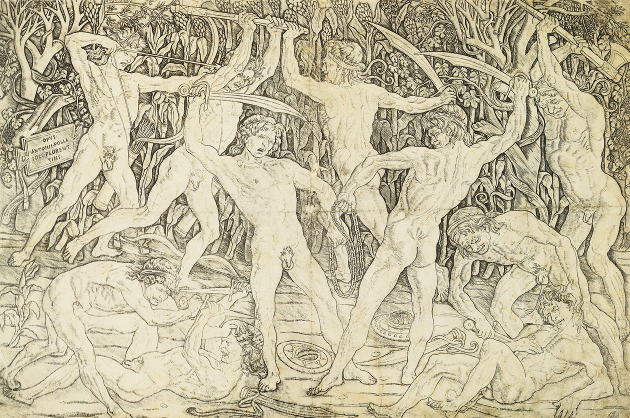 Nudes in Combat by Antonio Pollaiuolo