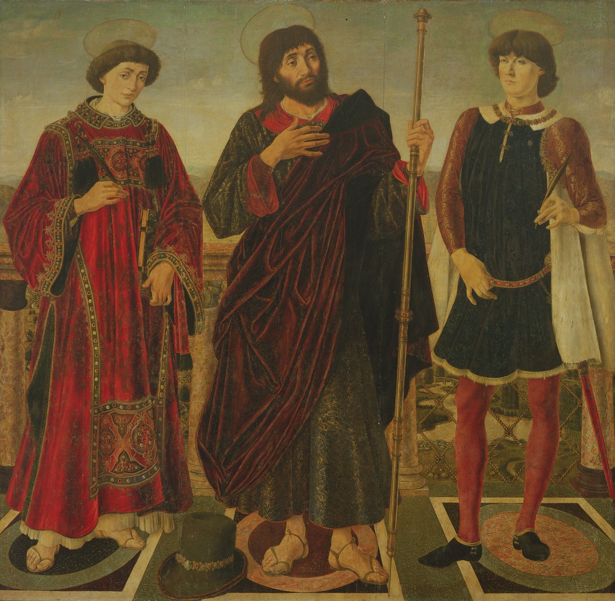 St Vincent, James the Greater and Eustace by Antonio Pollaiuolo