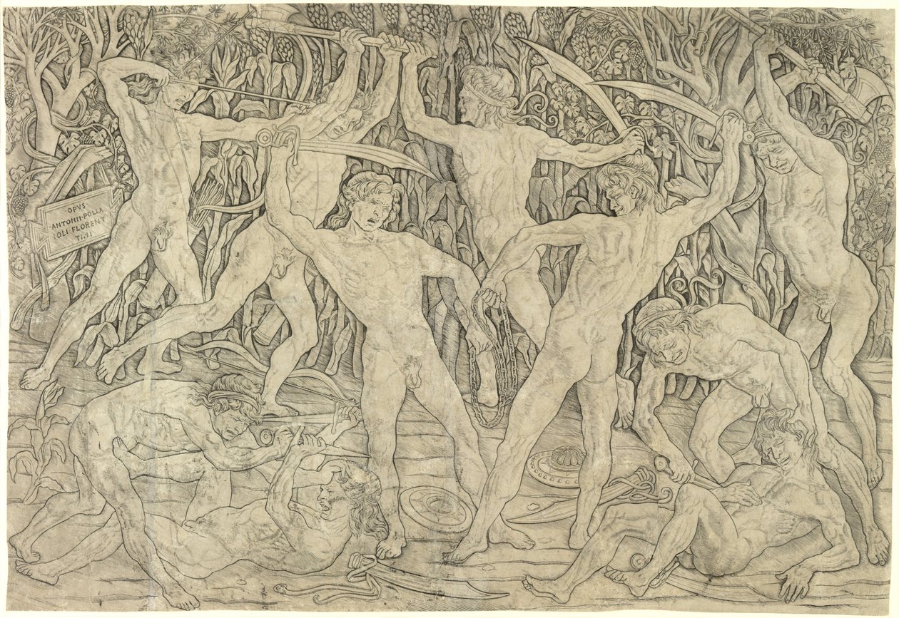 The Battle of the Nudes by Antonio Pollaiuolo