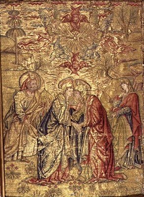 The Visitation, tapestry depicting scenes from the life of St. John the Baptist by Antonio Pollaiuolo