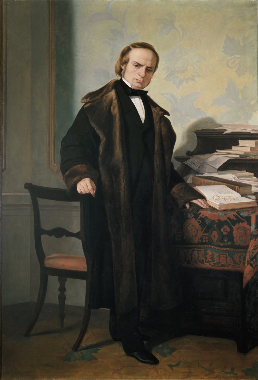 Portrait of Vincenzo Gioberti, Italian Philosopher, Patriot, and Politician by Antonio Puccinelli