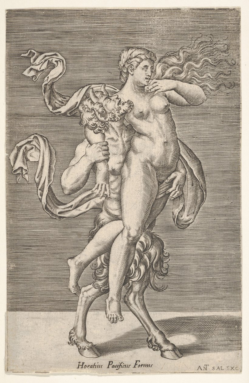 Satyr Carrying a Nymph by Antonio Salamanca