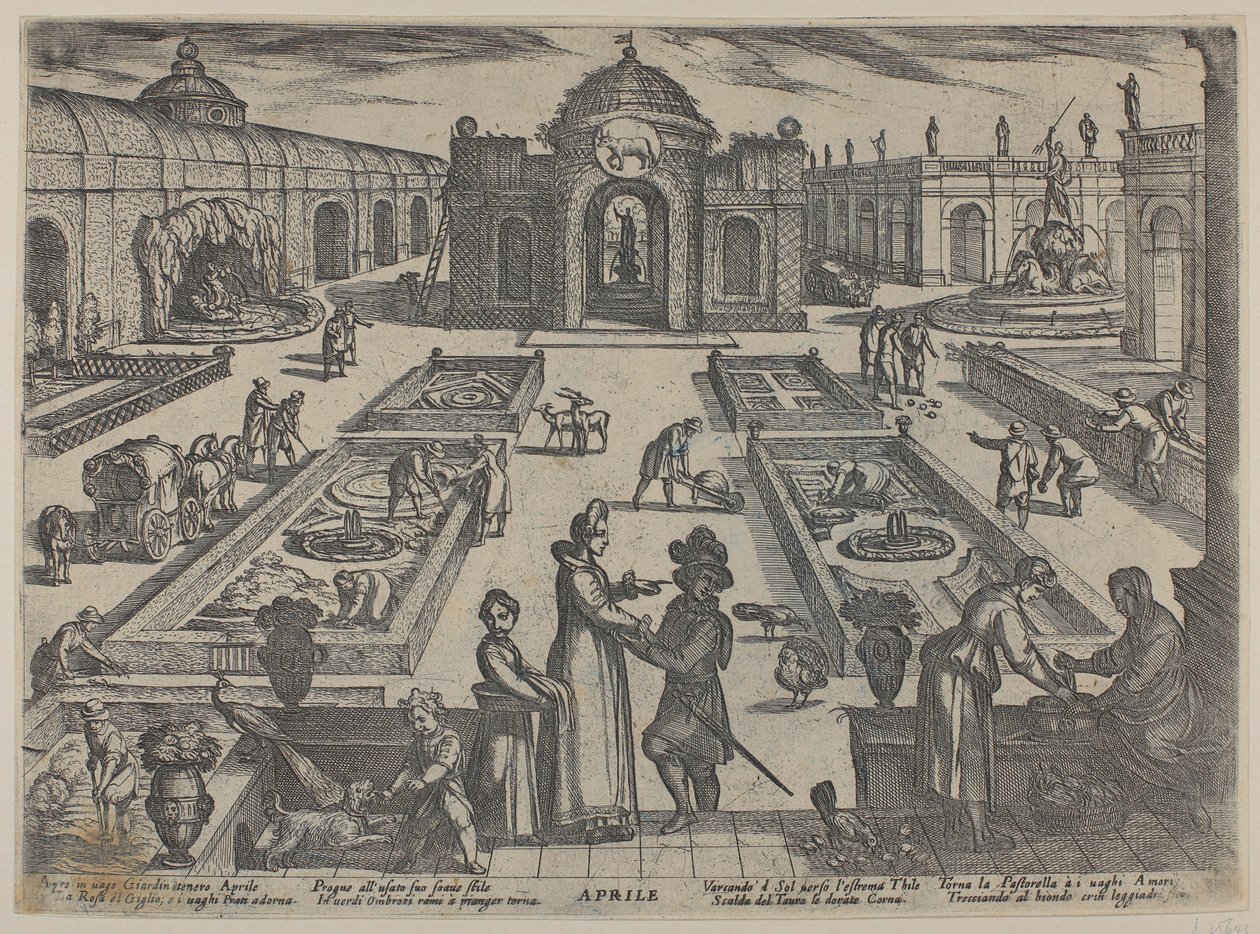 April: A Garden (The Twelve Months I) by Antonio Tempesta