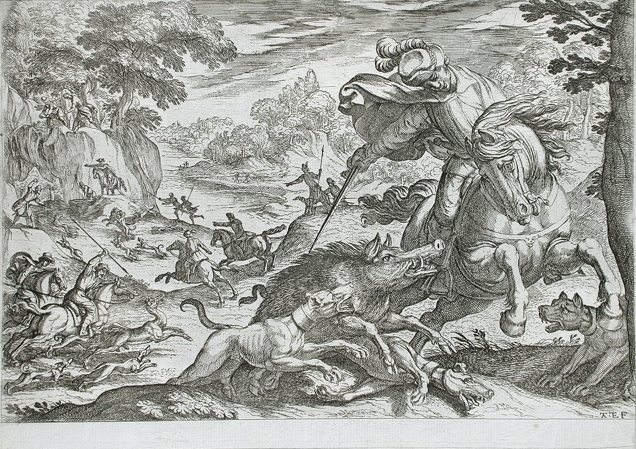 Boar Hunt by Antonio Tempesta