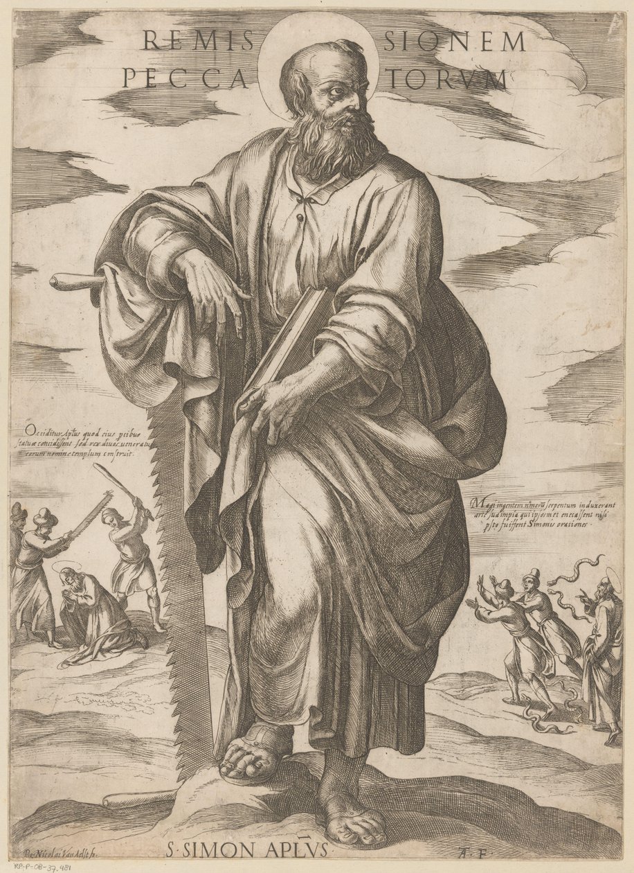 St. Simon (Remissionem Peccatorum) (Christ, Mary, and the Apostles) by Antonio Tempesta