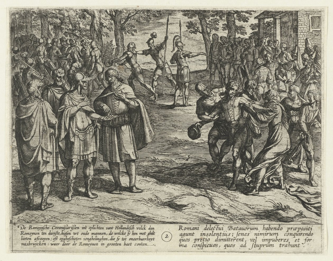 The Old Batavian Men Buy Off Their Service to the Romans, 69-70 (series title) by Antonio Tempesta