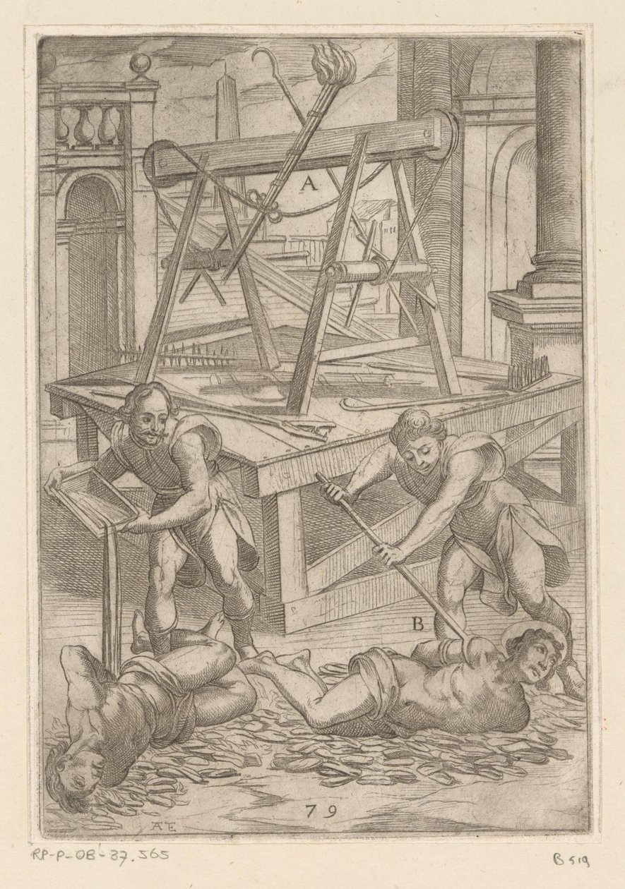 Torture with Boiling Oil (Tortures Endured by Christian Martyrs) by Antonio Tempesta