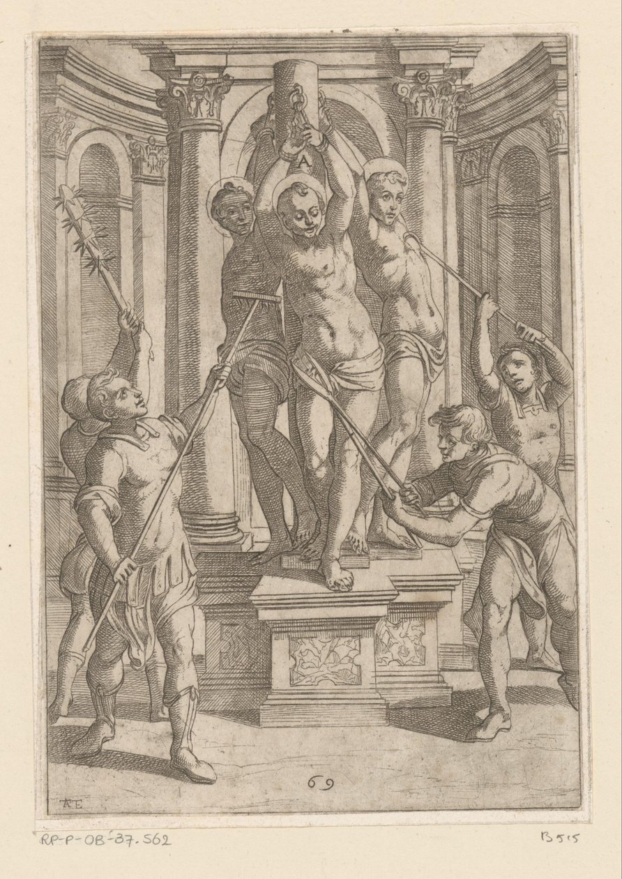 Torture with Sharp-Pointed Sticks (series title: Tortures Endured by Christian Martyrs) by Antonio Tempesta